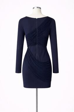 Alice + Olivia Navy Bodycon Party Dress Womens Size 2 Sexy Glam Event Cocktail